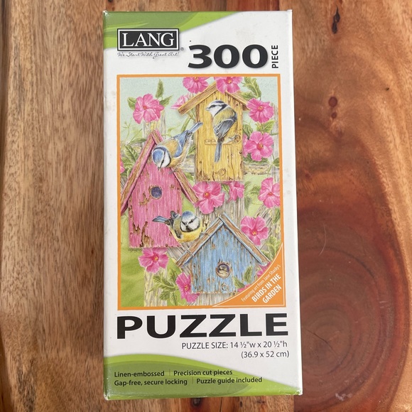 Lang Other - NEW Lang “Birds In The Garden” 300 Piece Puzzle